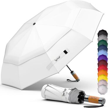 Чоловічий та жіночий парасолька Royal Walk: стійкий до вітру, автоматичний, з натуральним дерев'яним ручками