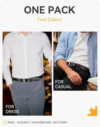 Чоловічий шкіряний ремінь CHAOREN, ремінь для чоловіків, реверсивний, чорний/коричневий, 32 мм, для костюма, бізнесу та формальних заходів (срібна блискавка, розмір пояса 108 см)