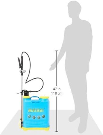 Оприскувач ранцевий Matabi Super Green 16, 16 л, з фібергласовою штангою, високопродуктивною форсункою, регулятором тиску, м'якими ременями, для саду, європейське виробництво
