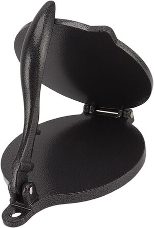 Пресс для тортилій з алюмінієвого сплаву, ручний, для приготування тако, патоконів, тортилій, роті, піци (20 см, чорний)