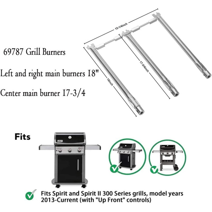 Чавунні решітки-грилі для Weber Spirit 300/II серії (300, 310, 320) - замінні частини