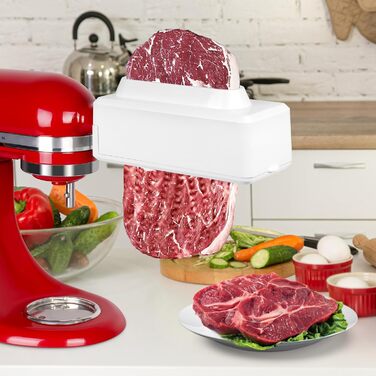 Насадка для подрібнення м'яса LETOMS для міксерів KitchenAid, оновлений подрібнювач із нержавіючої сталі, міцний і довговічний, підходить для посудомийки