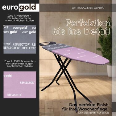 Чохол для прасувальної дошки Eurogold для парогенератора, з тепловідображаючою зоною, м'який, з гумкою по периметру, розмір M (Casual, Paris Pink)