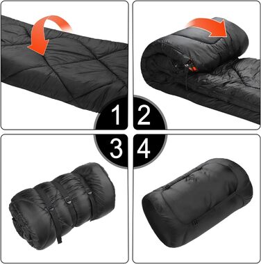 Спальний мішок Mcota Winter 0°C, Queen-Size, для 2 осіб, з бавовняним фланнелевим підкладкою, теплий та водонепроникний, для кемпінгу, риболовлі та полювання в холодну погоду, червоний