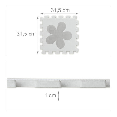Relaxdays 52-piece puzzle mat with border and designs