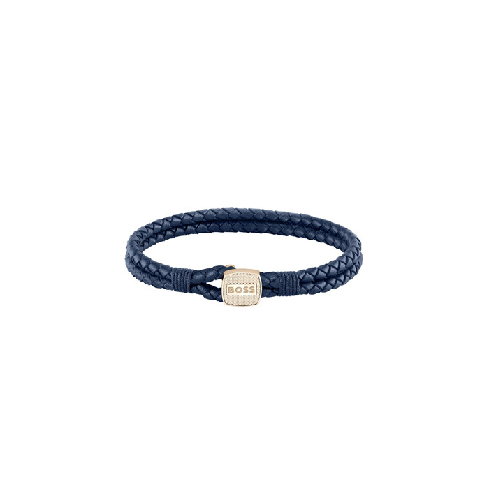 Браслет чоловічий BOSS SEAL (M) – шкіряний браслет чорного, коричневого або синього кольору