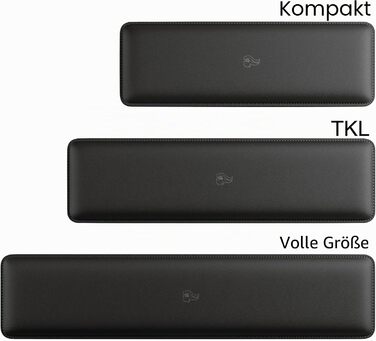 Підставка під зап'ястя для ігрової клавіатури Glorious Gaming Padded Wrist Rest TKL, чорна (Black-Stealth), 440 x 100 x 17 мм