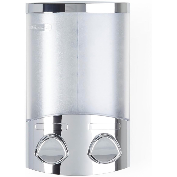 Дозатор для мила, гелю для душу та шампуню Better Living, хром, ABS-пластик, білий (2-камерний)
