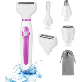 Електричний жіночий триммер 4-в-1 для обличчя, тіла, зони бікіні та брів. Триммер для інтимної зони з сумкою