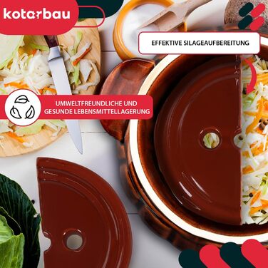 Обтяжувач KOTARBAU 230 мм для глечика, ферментаційний камінь з кераміки для квашення овочів, половинчастий, для глиняного та керамічного посуду