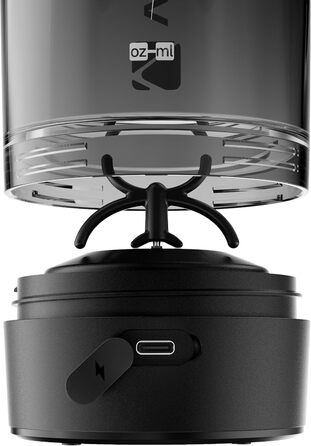 Електричний шейкер Voltrx Gallium USB-C для протеїнових коктейлів та заміни їжі, 24oz, помаранчевий, Tritan, без BPA