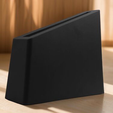 Magnetic knife block, black wooden holder, knife display holder, magnetic stand with strong improved magnets, knife strips