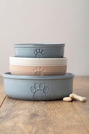 Миска для собак Mason Cash Reactive Paw, 18 см, 950 мл, для середніх та великих собак, кераміка, безпечна для миття в посудомийній машині та заморожування