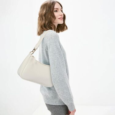 Сумка жіноча Kleine Handtasche біла: PU-шкіра, ланцюжок, ремінець через плече, 26x7x15 см