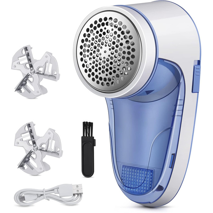 Електричний видалення ворсу для одягу, з USB-кабелем, змінна насадка, для пуловерів та вовни (зелений)