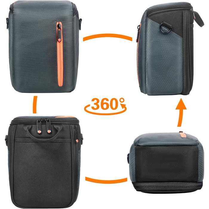 Сумка для камери FOSOTO: універсальна через плече для Canon, Nikon, Sony, Panasonic (SLR, Zoom, аксесуари)