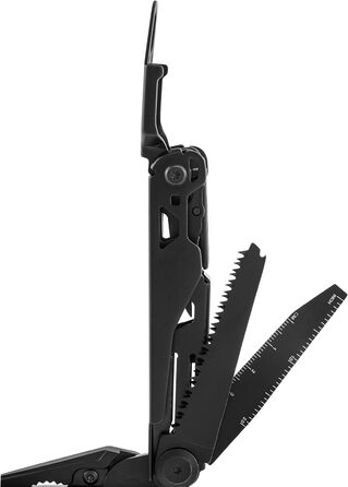 Багатофункціональний інструмент Solid Black 16-в-1: ніж для виживання, мультитул для туризму, кемпінгу та подарунок для чоловіків. Виготовлений з нержавіючої сталі, з бітами.