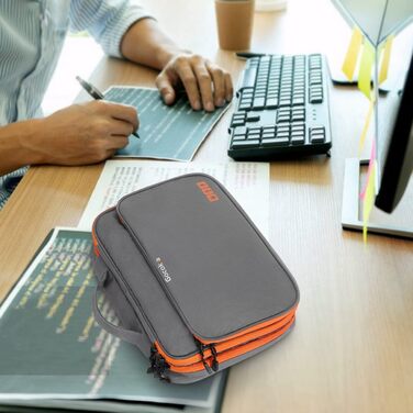 Gocokia Double-Layer Travel Bag for Electronic Accessories with Large Capacity