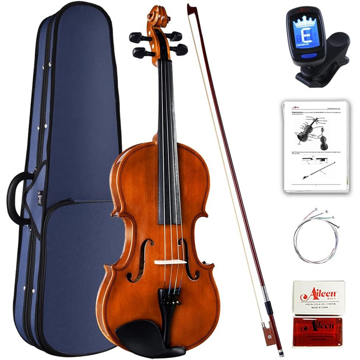 Скрипка Aileen Violine 4/4 для початківців (набір) - скрипка для дорослих та дітей (від 12 років) з інструкцією