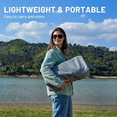 Розкладне кемпінгове ліжко Timber Ridge - легке, зручне, для відпочинку на природі (до 120 кг), сіре