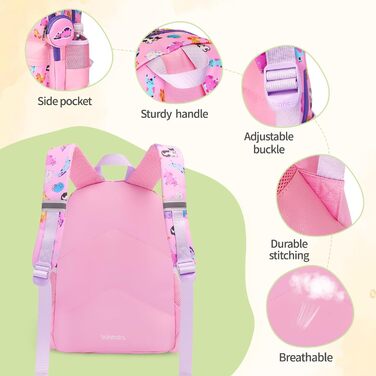 Дитячий рюкзак SUN EIGHT для хлопчиків та дівчаток: легкий, міцний, для садка, школи та подорожей (фіолетовий, рожевий)