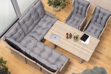 Подушка Superkissen24, 120 x 110 x 10 см, сіра