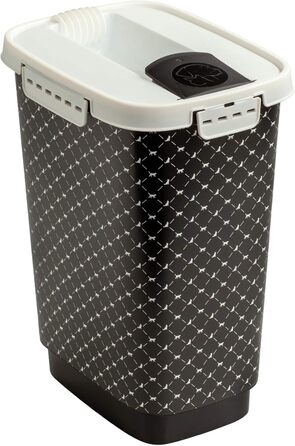 Контейнер для корму Rotho MyPet Cody, 10л з кришкою та клапаном, BPA-free, сірий/білий, 10л