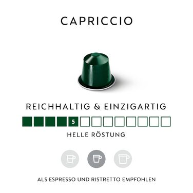 Кава Nespresso Original Capriccio | Суміш Арабіки та Робусти | Серенього обсмаження | Для еспресо | 100 капсул