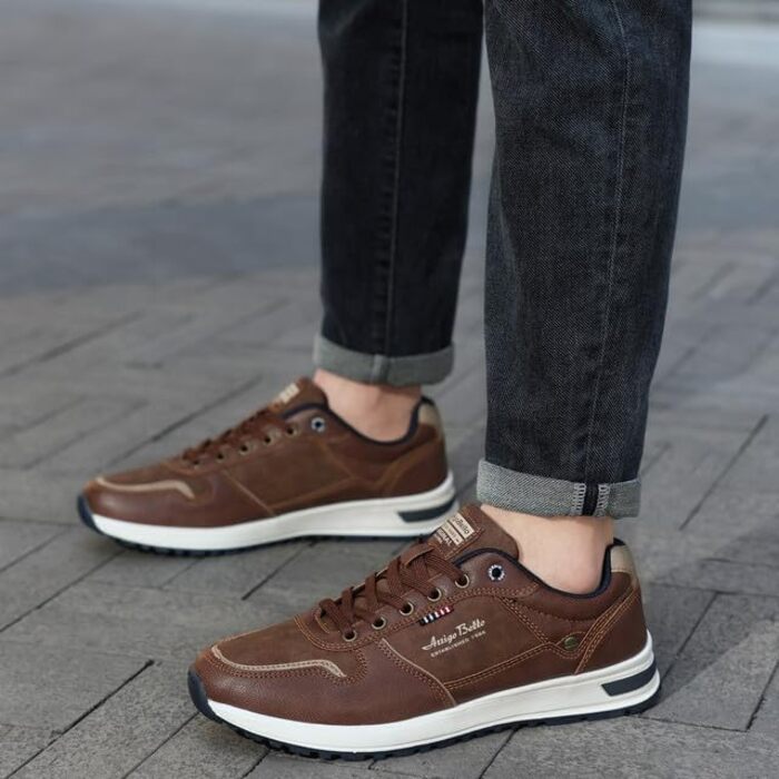 ARRIGO BELLO Кросівки чоловічі: спортивні, для прогулянок, робочі, Outdoor, легкі, розмір 41-46 (D Коричневий, 42 EU)