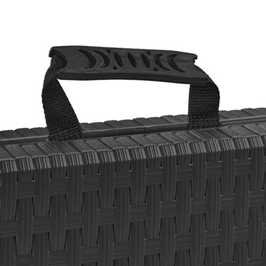 Relaxdays Garden Table with Black Rattan Look