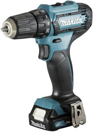 Акумуляторний дриль-шуруповерт Makita DF333DSAE 12V, 2.0Ah, 2 акумулятори + зарядний пристрій у транспортному кейсі, чорний, синій