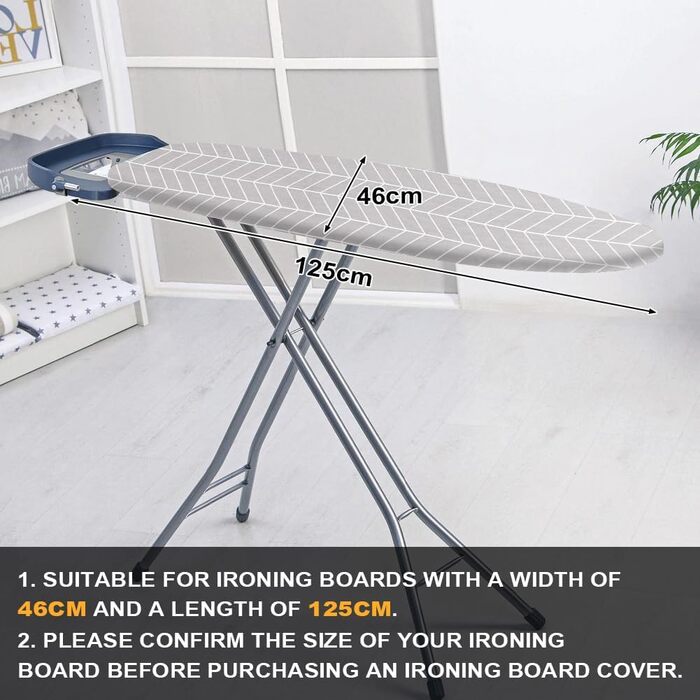 Чохол для прасувальної дошки універсальний 125*46 см, бавовна, для парогенератора та праски