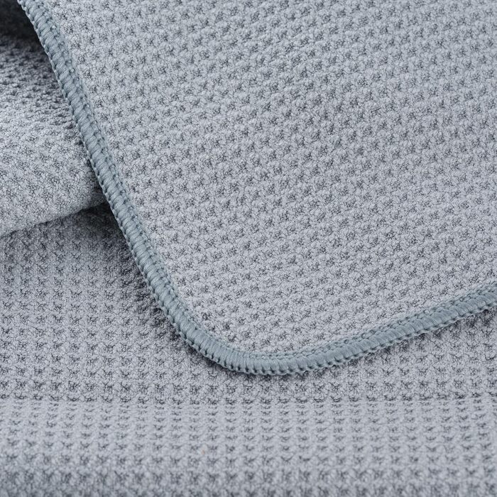 Набір кухонних рушників з мікрофібри Polyte вафельні, 340 GSM, 41x71 см, сірі, 12 шт.