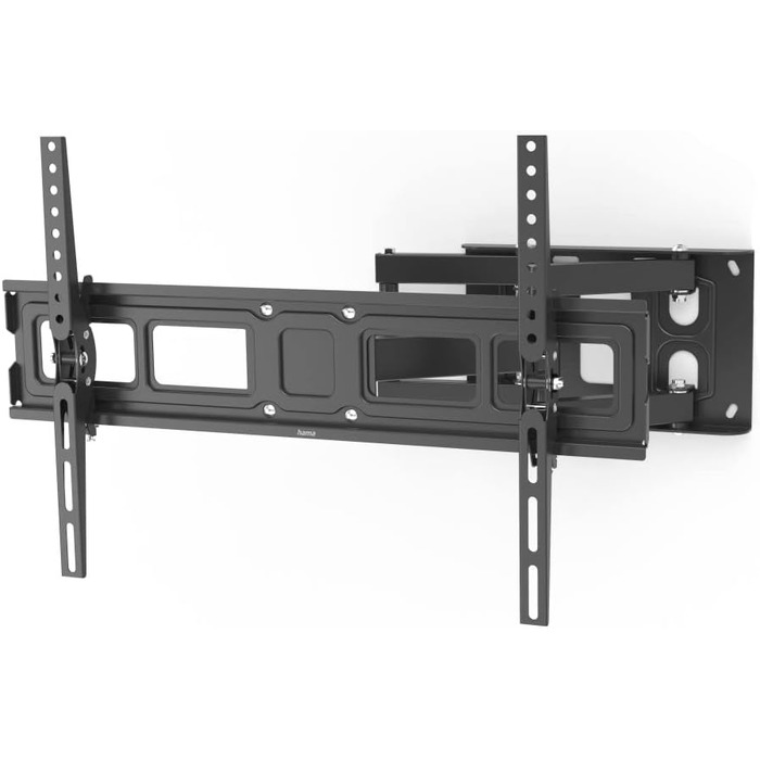 Hama TV Wall Mount Bracket (37-90 inch TV Mount, up to 220lbs, VESA 800x400, Fixed Wall Mount, Includes Fischer Anchors & Instructions, Black)