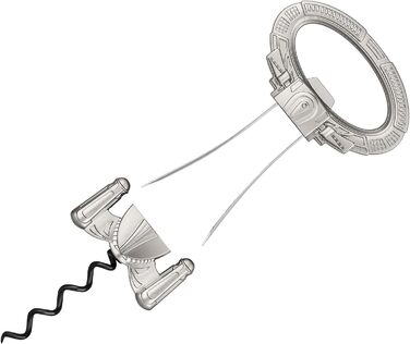 Відкривачка для вина LKKCHER з двома зубцями, для старих винних пляшок, відмінний подарунок для чоловіків, бронза (у подарунковій коробці та картці)