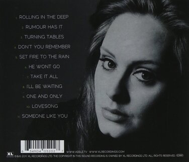 Adele - 21 (2LP Vinyl) - Вінілова платівка 2011 року