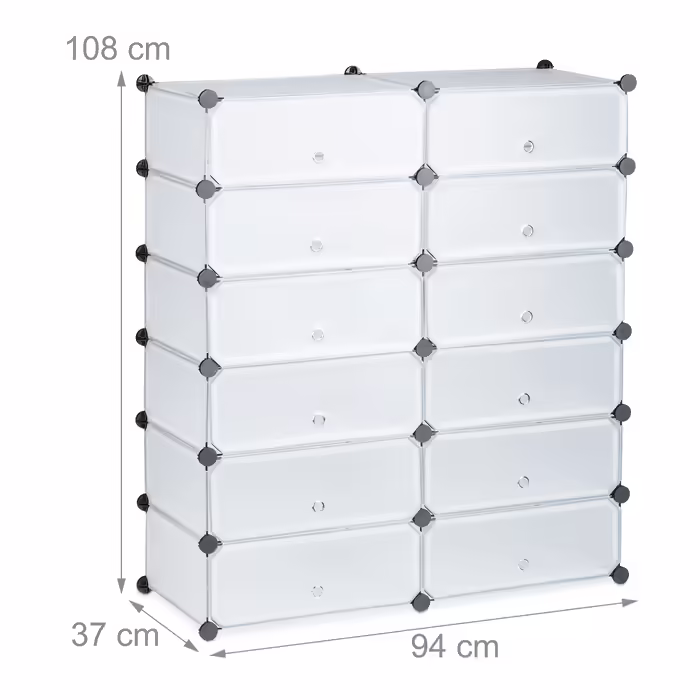 Relaxdays Shoe Cabinet with 12 Compartments