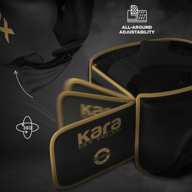 RDX Multi-Impact Headgear for Kickboxing, Combat Sports, MMA Training - Maya Hide Leather Sparring Headguard, Boxing Helmet, Krav Maga, Muay Thai, Karate & Taekwondo