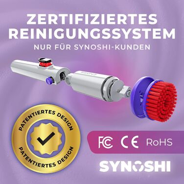 Електрична щітка для прибирання SYNOSHI PRO – бездротова, перезаряджувана. Спін-скреббер для ванної, плитки та кухні з регульованою ручкою