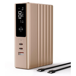 Power Bank KU XIU 25000mAh 100W з 3 портами, LCD-дисплеєм, PD 3.0 для MacBook, iPhone, Galaxy, iPad (Зелений)