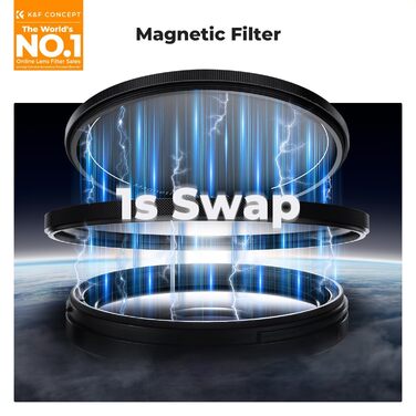 Поляризаційний фільтр K&F Concept Nano X-Serie 58mm з магнітним адаптером