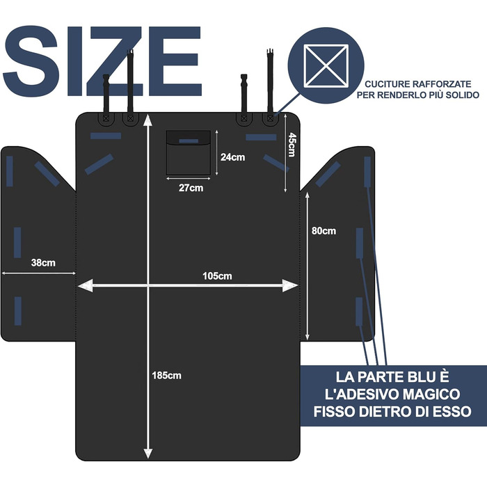 Захист для багажника автомобіля Lupex - універсальний, водовідштовхуючий, матеріал Oxford 600D, чорний, для хетчбеків, позашляховиків та SUV