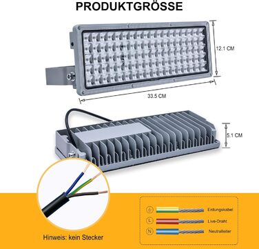 Світлодіодний прожектор 300W, 6500K, 30000 Лм, IP67, водонепроникний, для вулиці, з регульованим кутом, для стадіону та саду