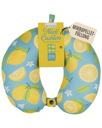 Подушка для шиї Lemons з мікрогранулятом - ергономічна подушка для подорожей (30x30 см)