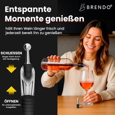 Охолоджувач для пляшок та шампанського Brendo Weinkühler з нержавіючої сталі (набір 2 шт.) | Охолоджувач для вина, шампанського, білого вина | Подарунковий набір для чоловіків та жінок