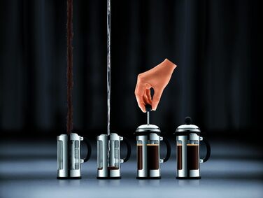 Френч-прес Bodum CHAMBORD, 0.5 л, захист від проливання, нержавіюча сталь, глянцевий