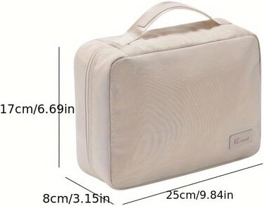 Чоловіча та жіноча сумка-органайзер для косметики та туалетних аксесуарів - велика сумка для душу, бежева