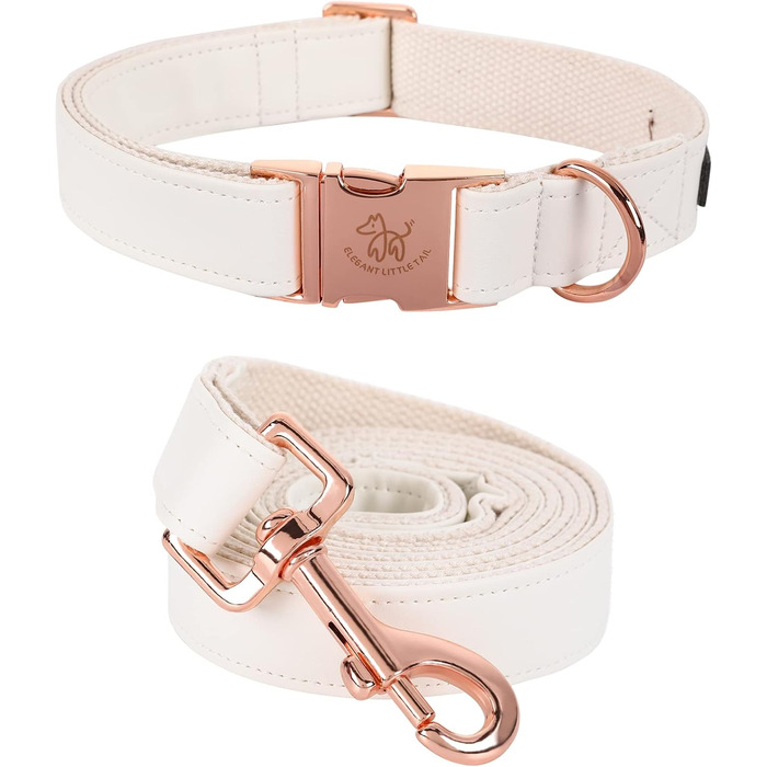 Елегантний шкіряний нашийник та поводок для собак - довговічний аксесуар для маленьких собак, підходить для осені, регульований, 1 шт.
