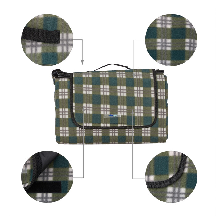 Relaxdays XXL Picnic Blanket 200x300 cm Checked