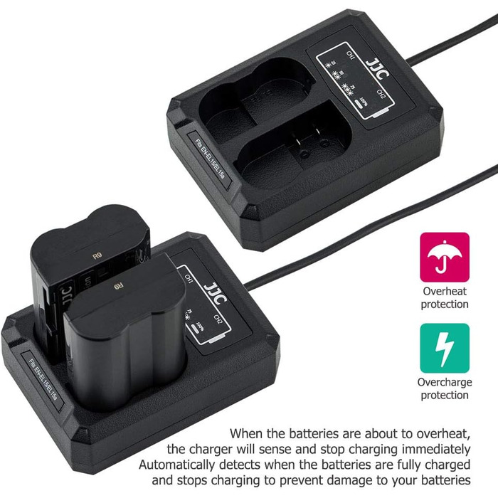 Зарядний пристрій JJC для камер Nikon (EN-EL15, EN-EL15a, EN-EL15b, EN-EL15c)
